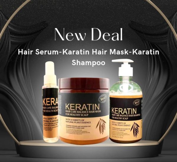 3 In 1 Hair Keratin Mask, Shampoo & Serum Deal