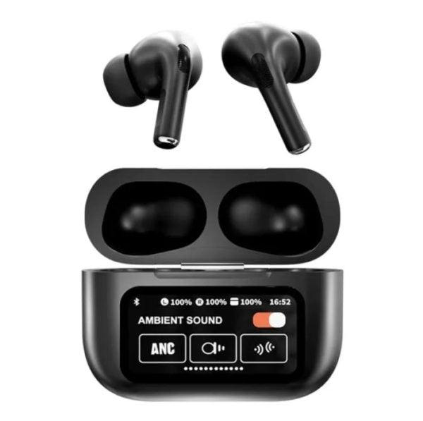 A9 Pro Earbuds Anc/enc Dauble Dark Tuch Screen Display Noise Reduction Wireless Earbuds For Android And Ios/airpods