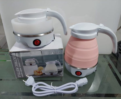 Foldable And Portable Teapot Water Heater Electric Kettle For Travel And Home Tea Pot Water Kettle Silica Gel Fast Water Boiling 600 Ml