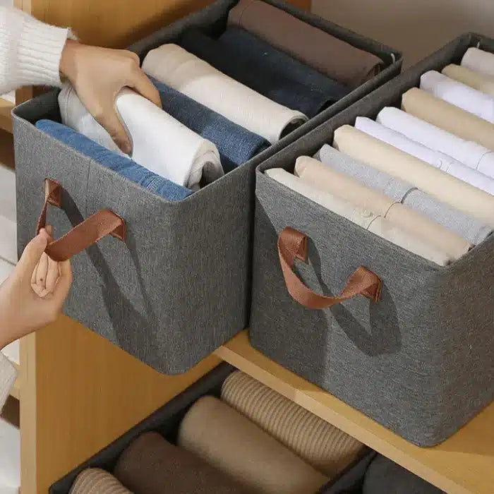 Wardrobe Clothes Organizer Storage Box Pack Of 3 Foldable Drawer 2