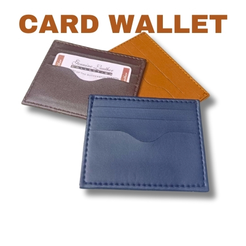 Slim Leather Card Case Wallet Minimalist Credit Card Holder Money Clip For Men & Women