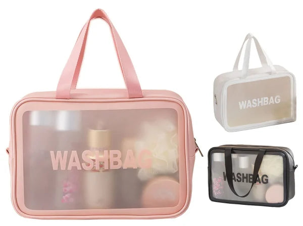 Travel Cosmetic Washbag Clear Case Large Capacity Portable Cosmetic Makeup Pouch