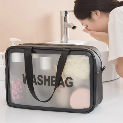 Travel Cosmetic Washbag Clear Case Large Capacity Portable Cosmetic Makeup Pouch