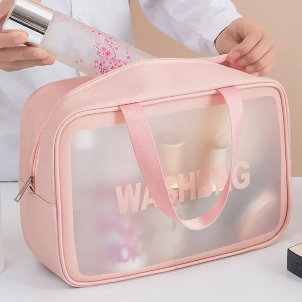 Travel Cosmetic Washbag Clear Case Large Capacity Portable Cosmetic Makeup Pouch